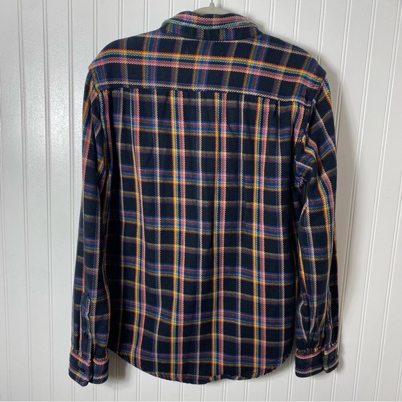 Outerknown Blanket Shirt True Black Rainbow Plaid - Picture 7 of 7